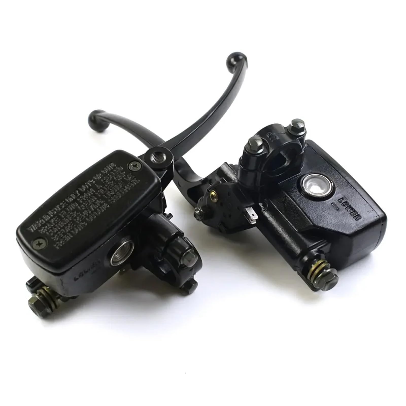 Leva frizione moto Frizione freno anteriore universale per motocicletta da 16 mm, nera, 7/8" e 22, per cilindro per maestro(One-pair)