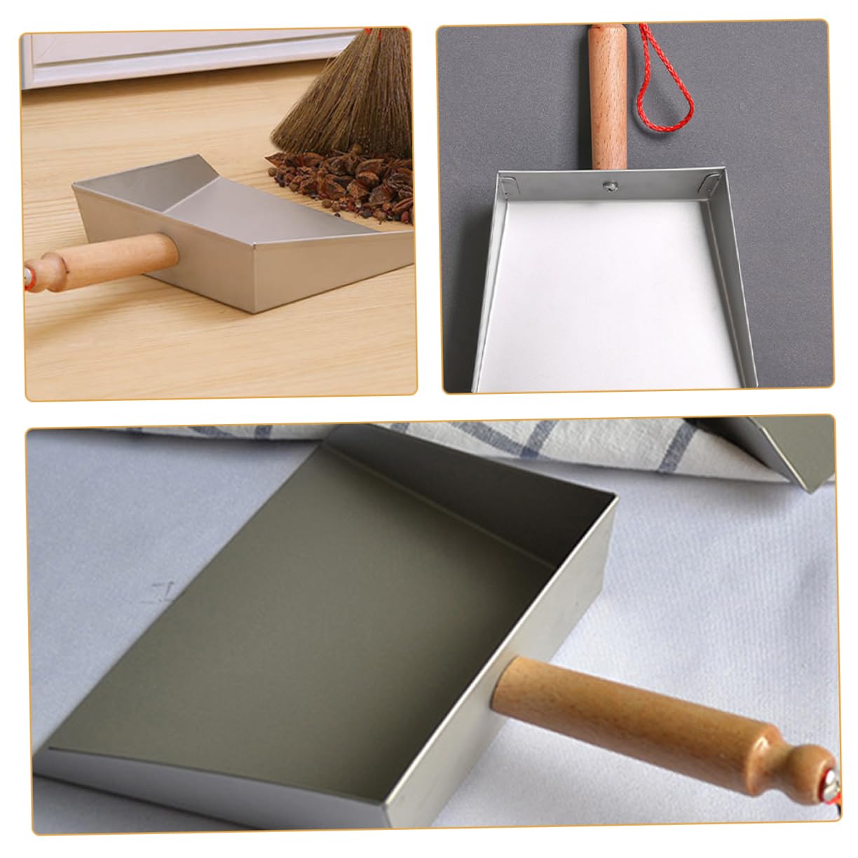 Yardenfun 2 Szt Szufelka Szeroka Płaska Mała Metalowa Szufelka Ręczna Łopatka Do Kominka Ręczna Łopatka Do Popiołu Szufelka Do Popiołu Kominkowego Łopatka Ze Stali Nierdzewnej Łopatka Ze