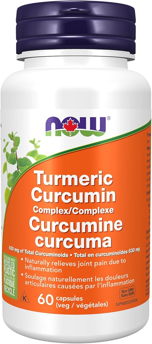 NOW Supplements, Turmeric Curcumin, Derived from Turmeric Root Extract, 95% Curcuminoids, Herbal Supplement, 60 Veg Capsules
