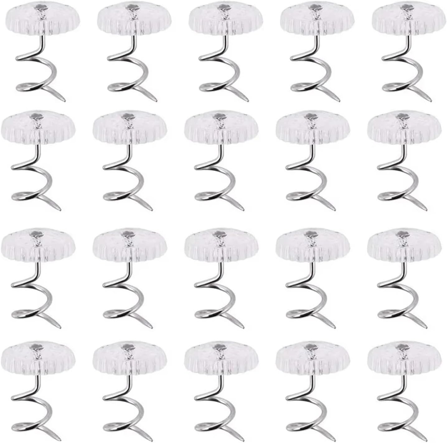 Upholstery Twist Pins 300-Pack Stainless Steel Spiral Pins, Anti-Slip Anchor for Sofa Bed Fabric & Home Crafts