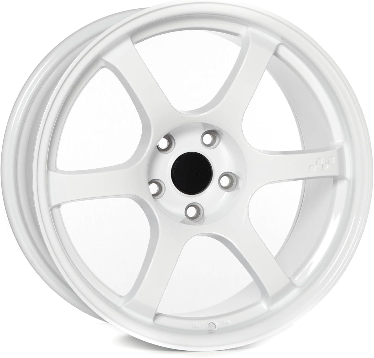 Circuit Performance CSF1 18x9.5 Gloss White 5x114.3 [+25mm] 57DR Style Drift Compatible with 350Z 240SX 370Z Mustang etc