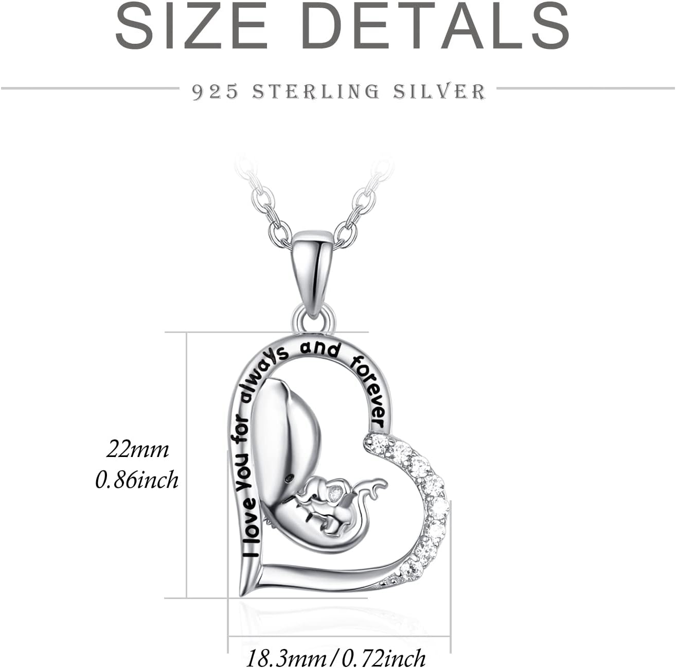 Palpitate Cute Animal Necklaces 925 Sterling Silver Elephant/Koala/Dinosaur/Giraffe/Bear/Frog Pendant Necklaces Jewelry Christmas Gifts for Mother Friends Sister - Image 3