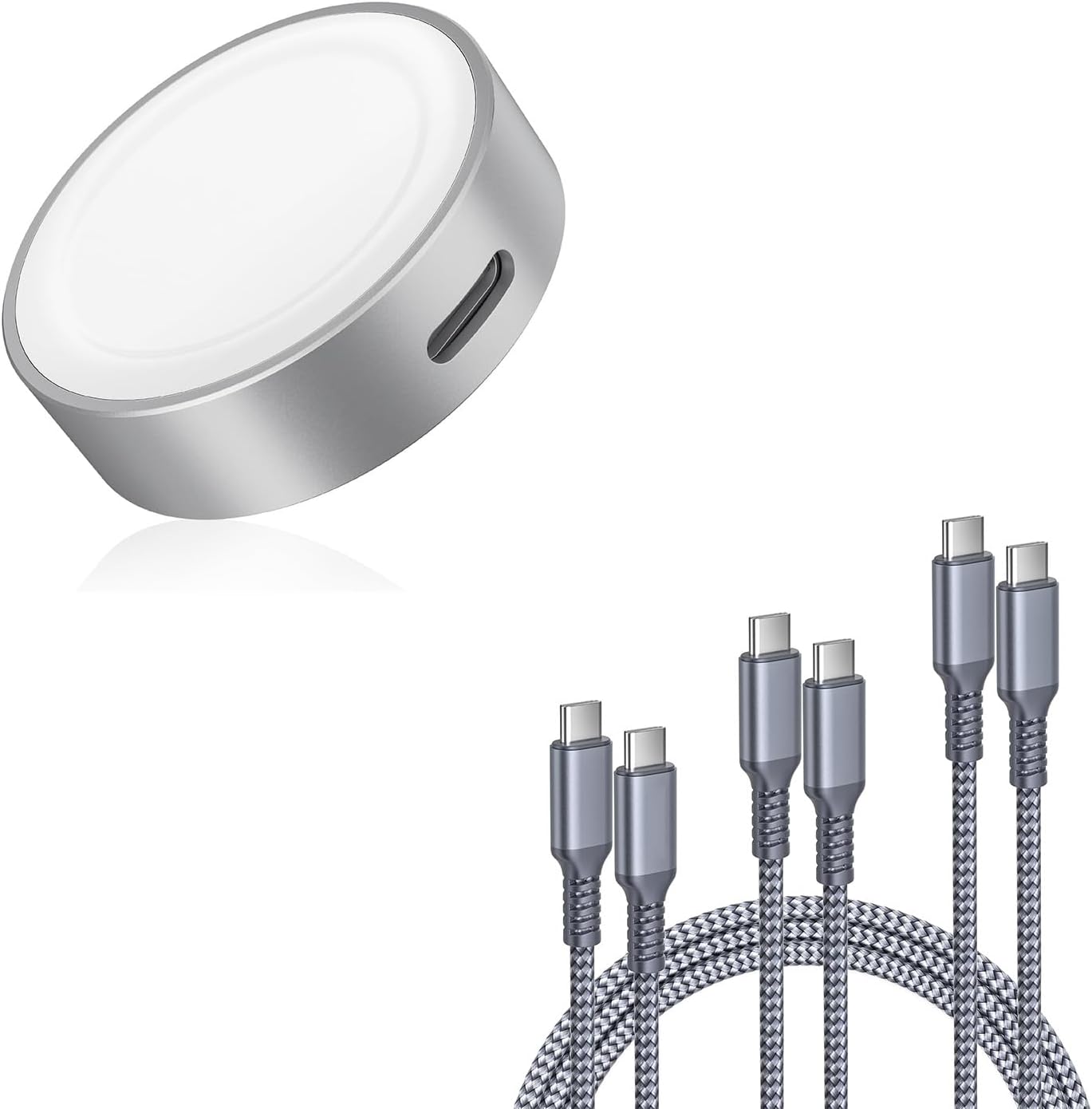 Elebase Apple Watch 11 Charger,USB C Magnetic Charging Adapter and iPhone 17 Pro Max Charging Cord 3.3/6.6/10FT 3Pack,for iWatch Series 10 9 8 7 6 Ultra SE 3 2,42/46/44mm