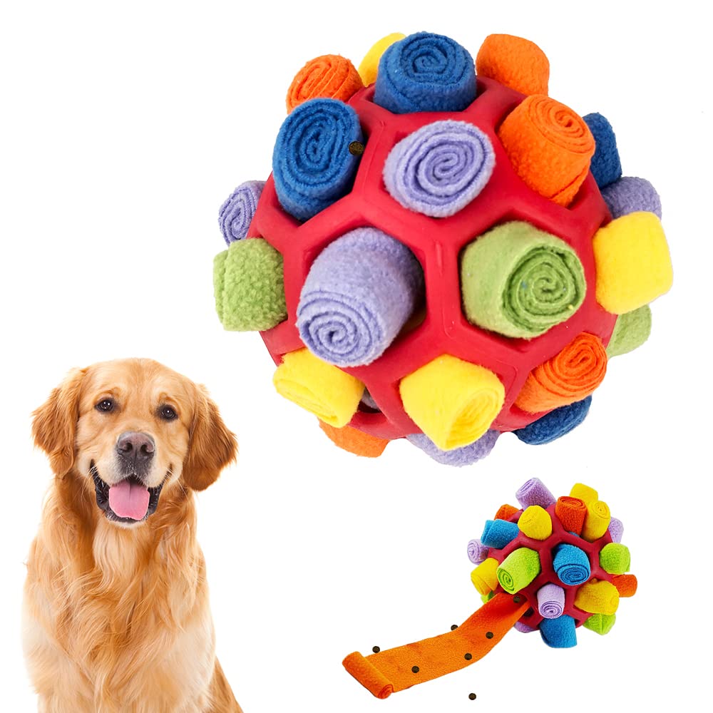 Lircentoud Pelota olfativa para perros, juguete para perros, juguete de inteligencia, juguete de inteligencia para perros pequeños, medianos y grandes aplicables a grandes