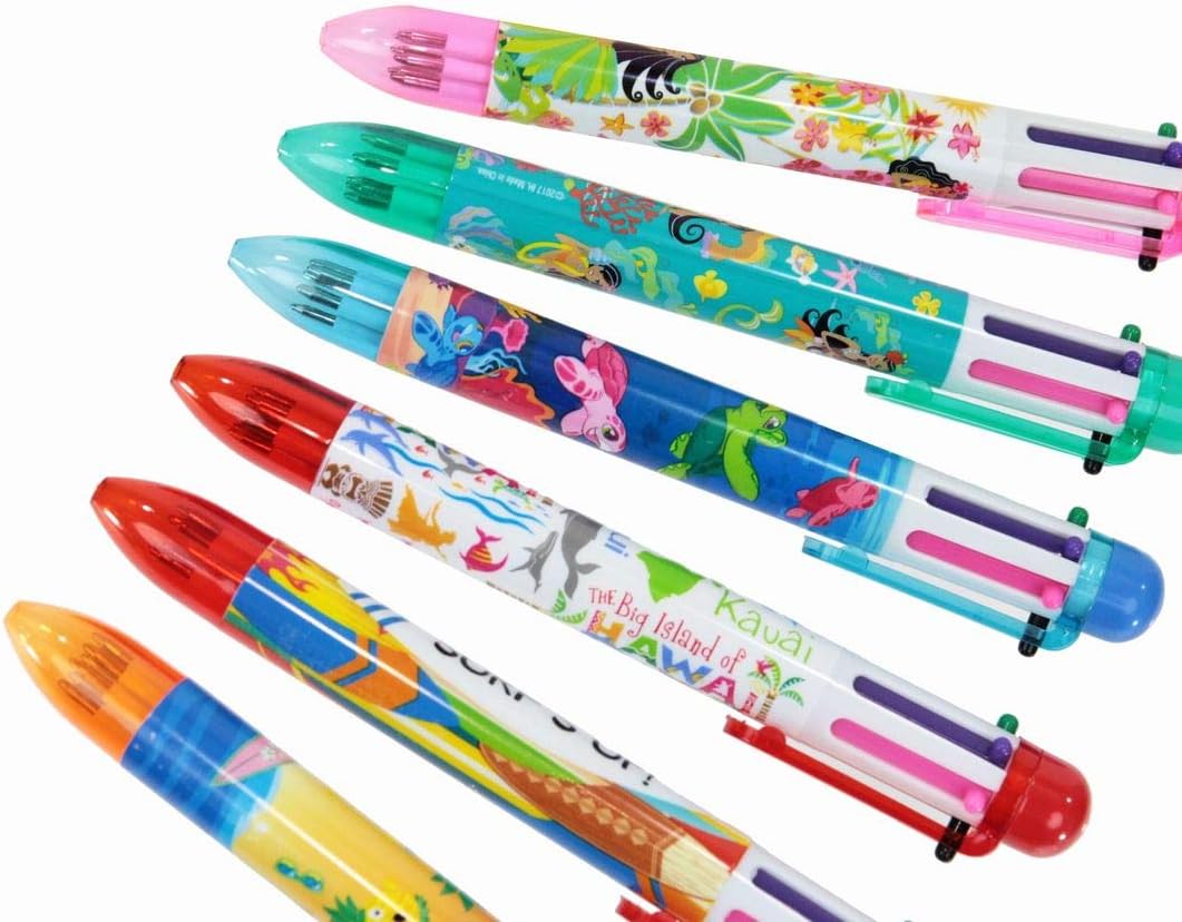 Hawaiian Rainbow Multicolor 6 in 1 Retractable Writer Ballpoint Pen (Hawaiian Adventures)