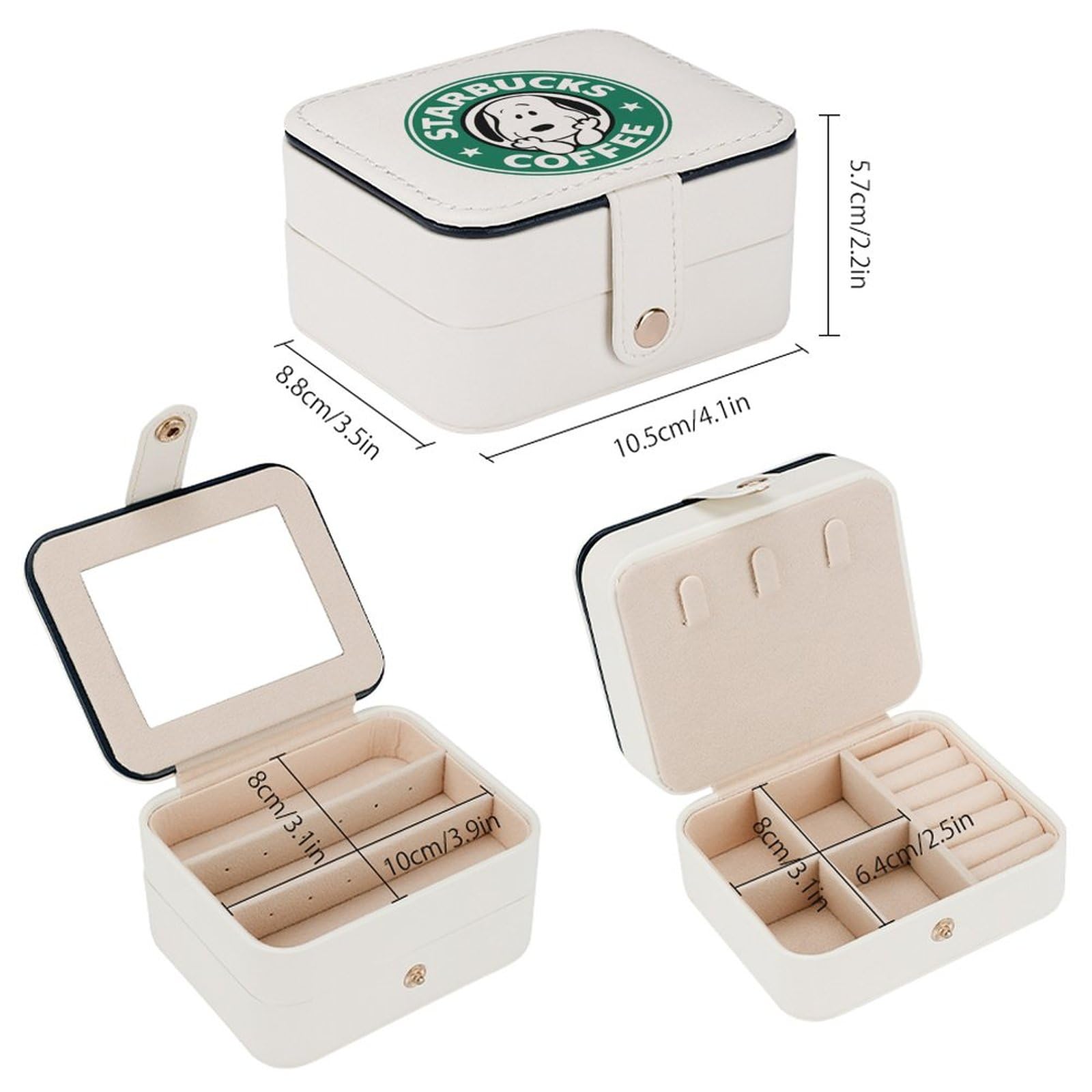 Amazon｜スヌーピー ジュエリーボックス アクセサリーケース 鏡付き