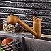 BFDMY Grifo de Cocina 360° Giratorio Vintage Marrón Extraiga el Mezclador de Ducha de Mano de Mano Grifo Latón Caliente y Frío Grifo de Fregadero,BrownFaucet