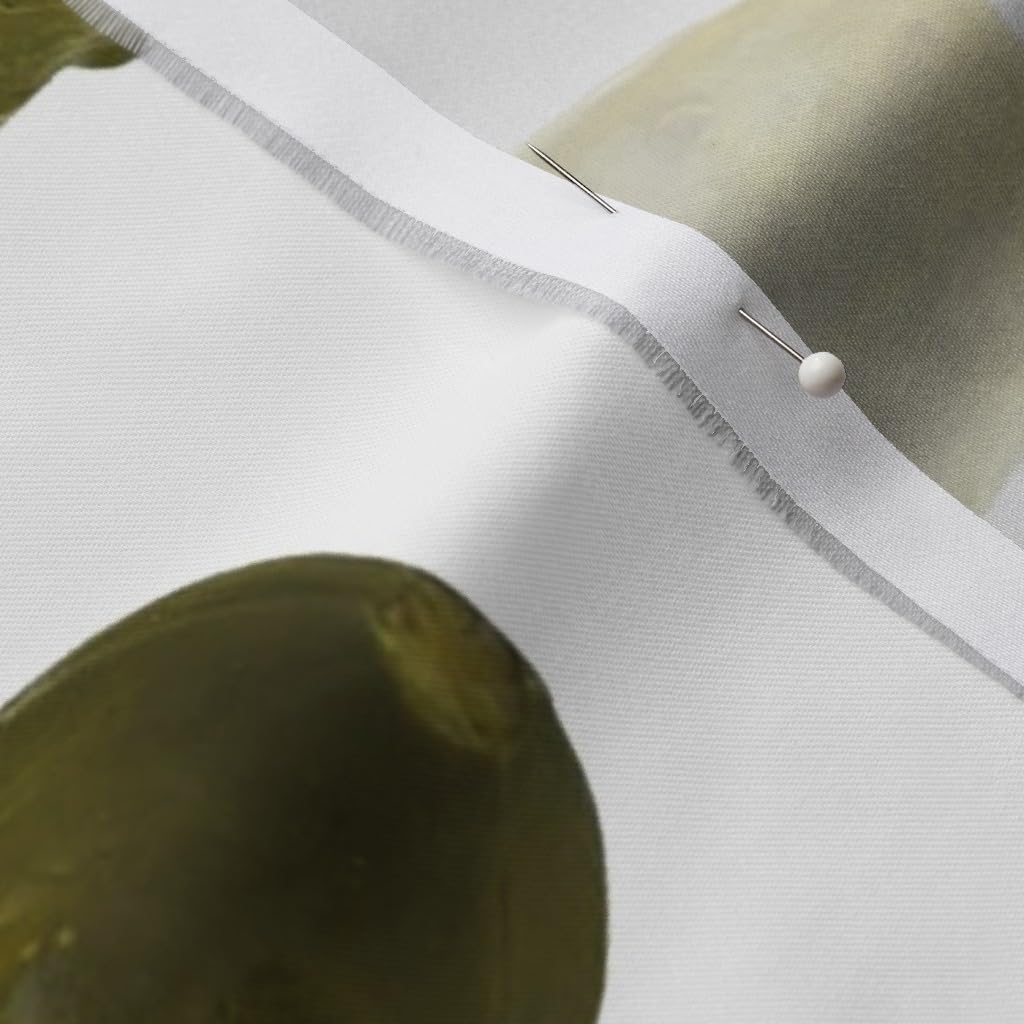 Spoonflower Fabric - Large Scale Pickles Pickle Cucumbers Food Nature Whimsical Printed on Organic Cotton Sateen Fabric by The Yard - Sewing Quilting Apparel Home Decor