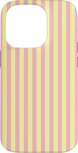Miniatura 16 de Funda para iPhone 13 con rayas verticales de color amarillo pastel y rosa