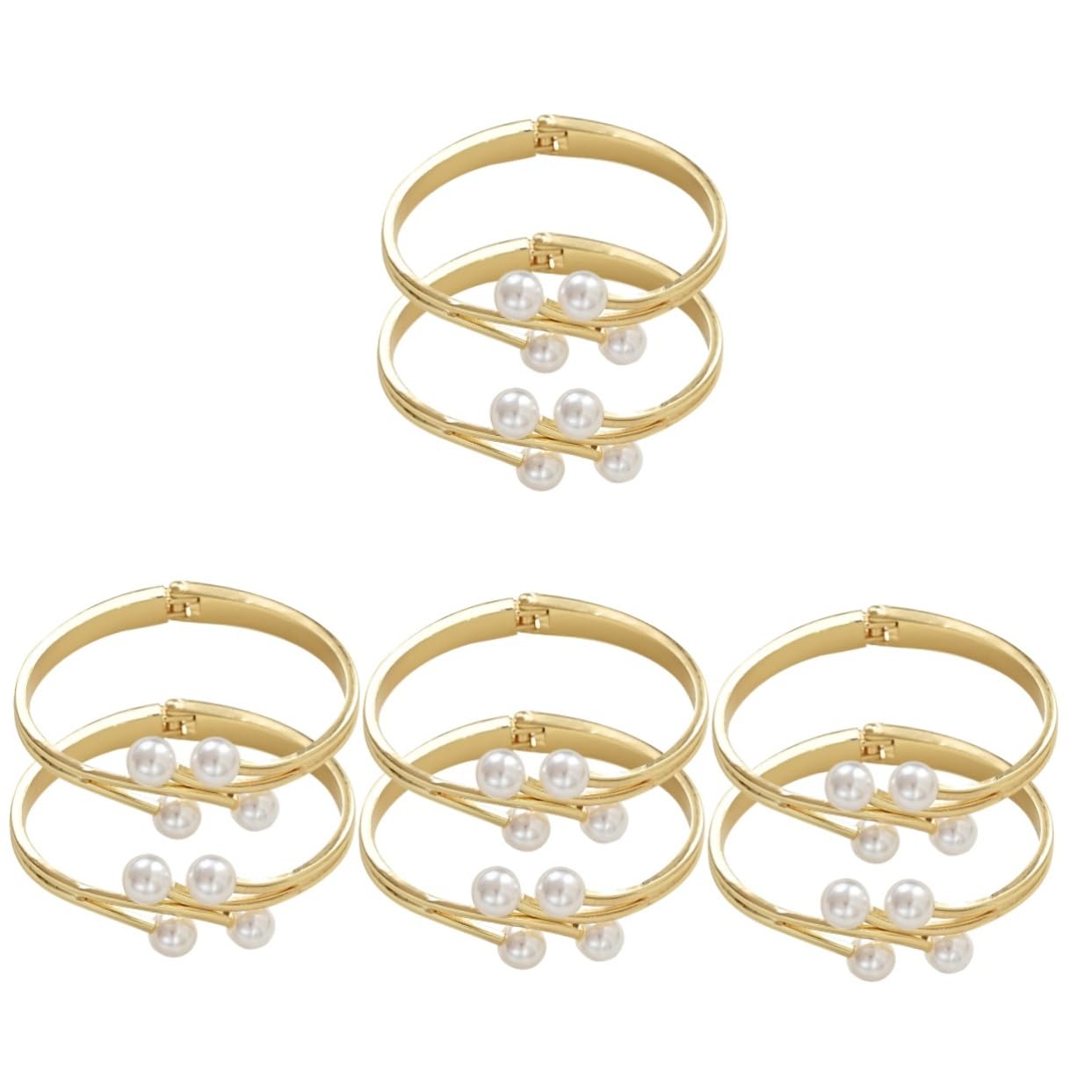 Cabilock 8 Pcs Rideau Anneau Perle Retenue Boucles Délicates Boucles De Rideau Embrasses De e pour ES pour Maison Fenêtre Embrasse Décor Alliage Doré