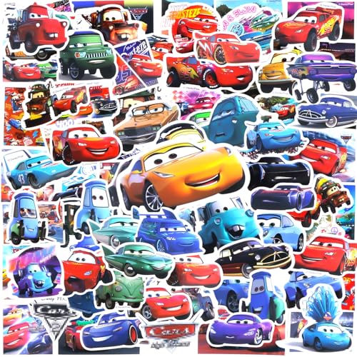 Lot de 100 autocollants colorés en vinyle imperméable motif voiture de course pour enfants, adolescents et adultes, décalcomanies tendance pour guitare, ordinateur...