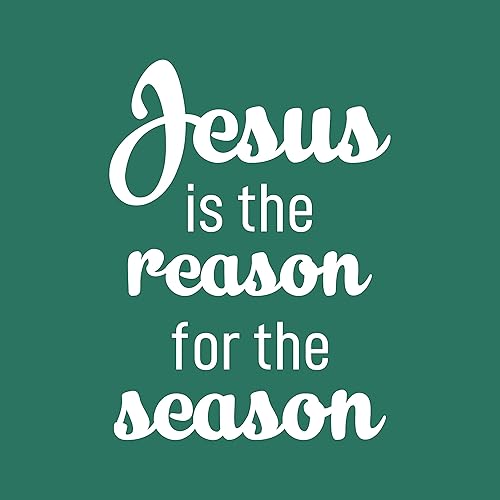 Miniatura 4 de Calcomanía de vinilo para pared, Jesús es la razón de la temporada, 23 x 17 pulgadas, calcomanía religiosa de Navidad para la temporada navideña,