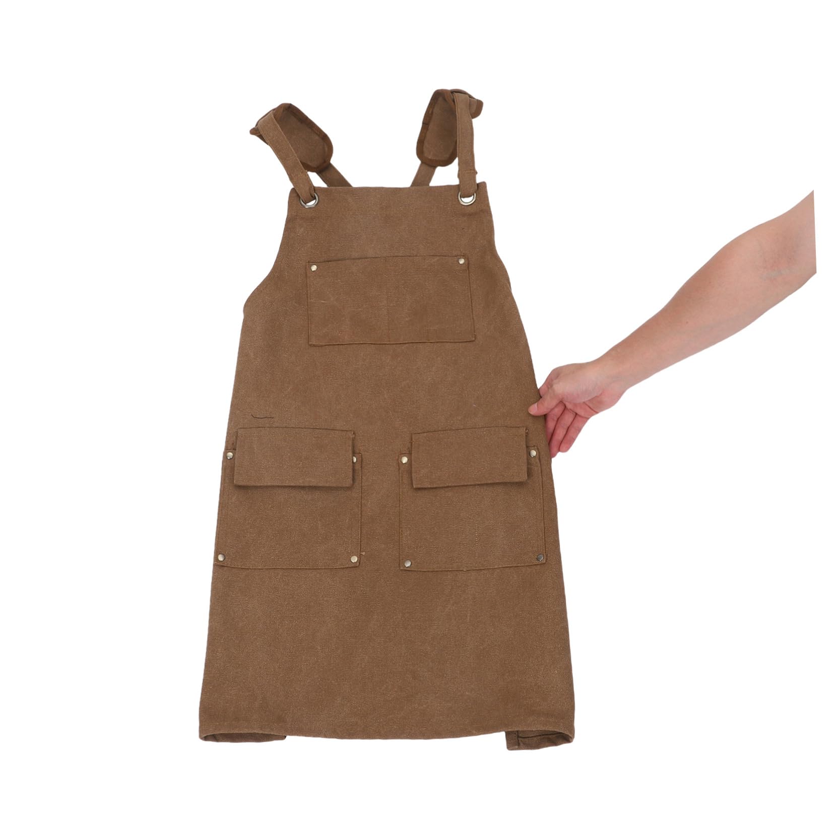 Delantal de Trabajo de Lona Resistente con Múltiples Bolsillos y Tirantes Ajustables Delantal para Carpinteros Jardineros y Chefs Protección Profesional para Cocina y Bricolaje