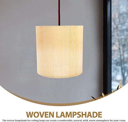 Miniatura 8 de Pantallas de lámpara para lámparas de pie, pantalla de ratán, pantalla de pie, cubierta de lámpara rústica, pantalla de lámpara de repuesto para
