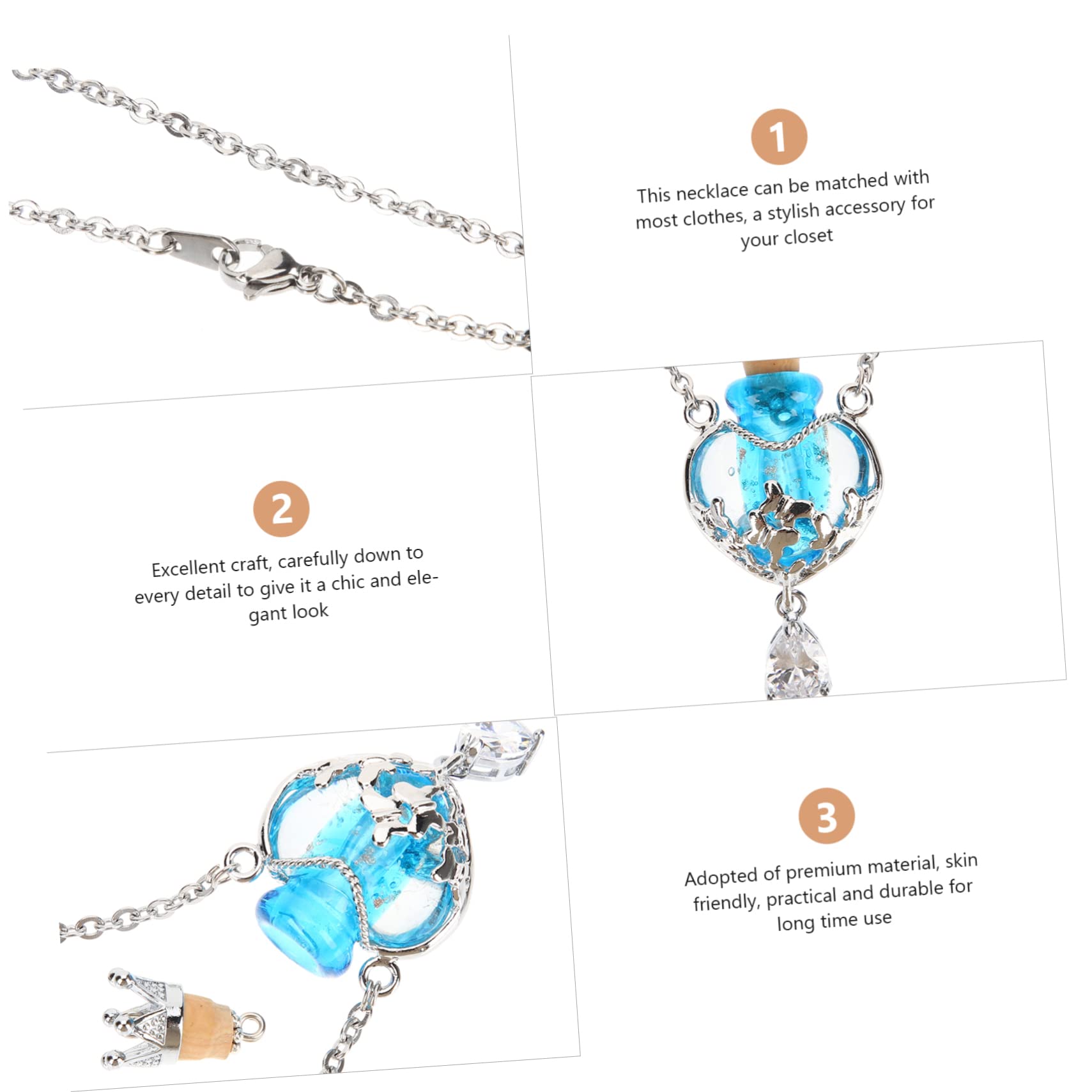 SOIMISS 5piezas Collar Difusor De Fragancia De Perfume Forma De Corazón Diseño De y Joyas Para San Valentín y Ocasiones Especiales