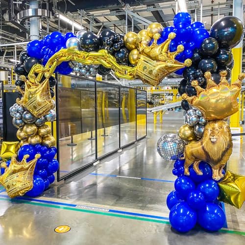 Image of Voircoloria 90pack Royal Blue Balloons Different Size 18 /12 /10 /5 Inch Blue Balloon Garland Arch Kit for Graduation, Wedding, Birthday, New Year, Baby Shower, Baseball, Nautical Party Decorations
