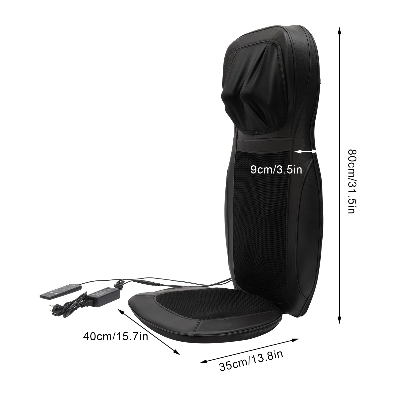 Massagesitzauflage Rückenmassagegerät, Massage-Stuhl-Pad, Massage-Sitz-Kissen,Schulter-, Nacken-, Lenden-, Rücken- und Hüftmassage,Heizfunktion