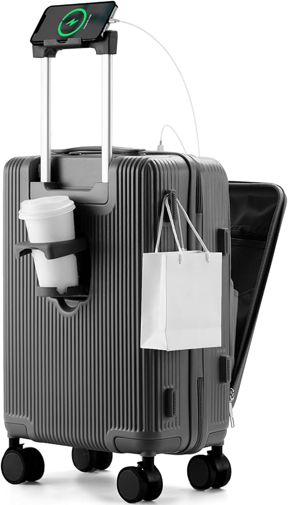 Amazon | 前開き スーツケース 機内持ち込み キャリーケース