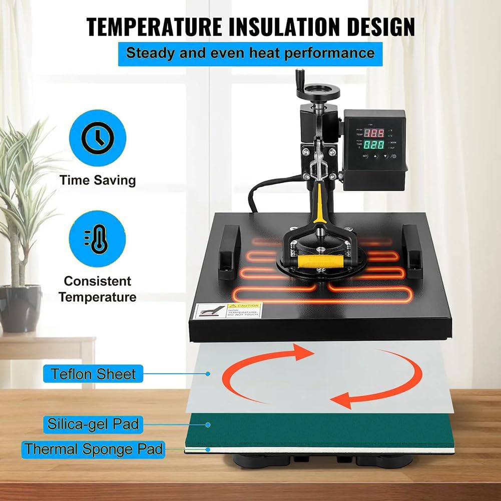 Amazon.co.jp: 多機能熱プレス機、38 * 38CM 2In1 360度スイング