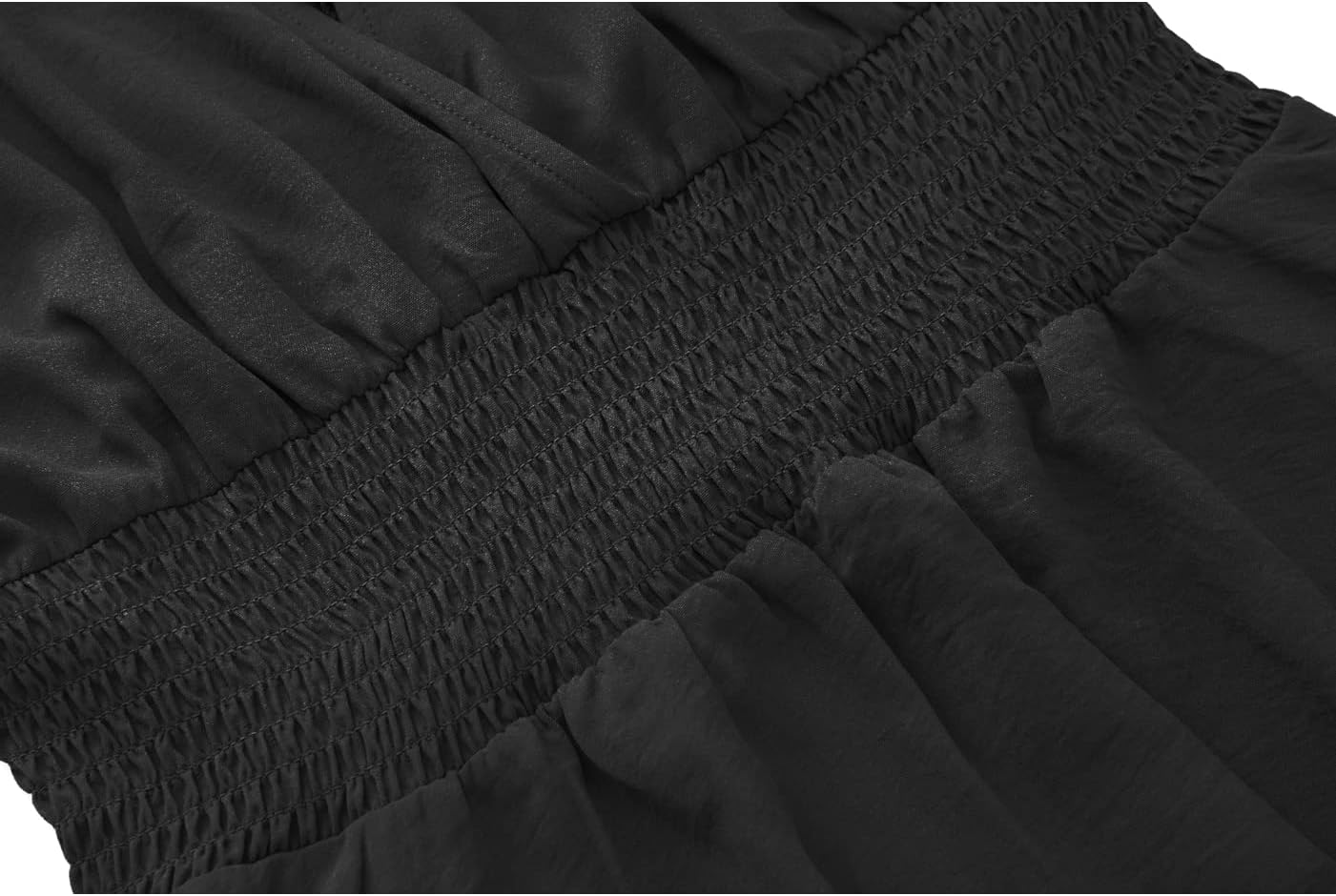 Women's Lace Maxi Dress Short Sleeve V Neck Party Dress Smocked Waist Boho Maxi Dress Bohemian Dress for Women - Image 4