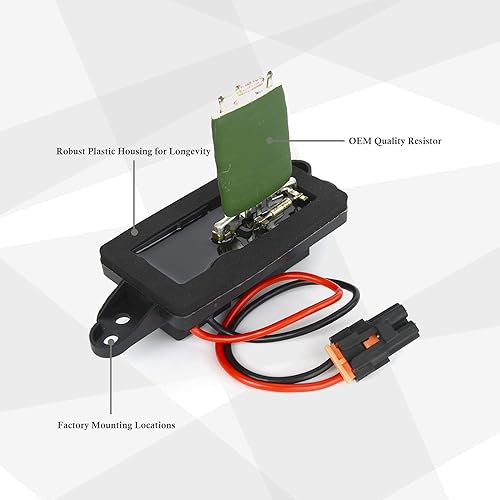 Miniatura 5 de 89019088 HAVC Resistencia de motor soplador compatible con Escalade ESV EXT Chevy Avalanche Silverado Suburban Tahoe GMC Sierra Yukon 2003-2007