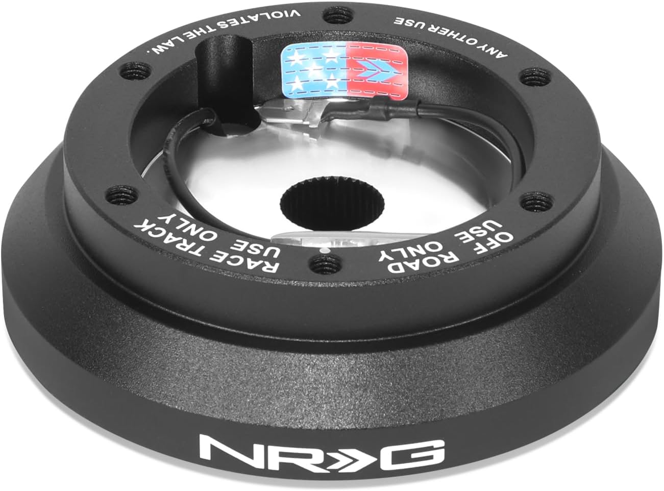 NRG Innovations NRG-SRK-RL100H Race Steering Wheel Quick Release Short Hub Adapter, Up to 1" shorter overall, Black Body