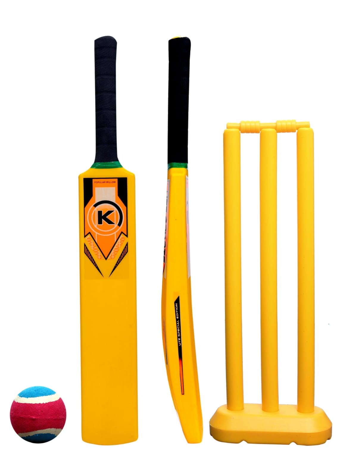 Hyper Kids Zone Yellow Cricket Kit (Kit Include 1 Heavy & Strong Plastic Bat, 1 Heavy & StrongPlastic Wicket Set, 1 Tennis Ball) (Size 2 for Age Group 4-5 Years Kids)-image-25