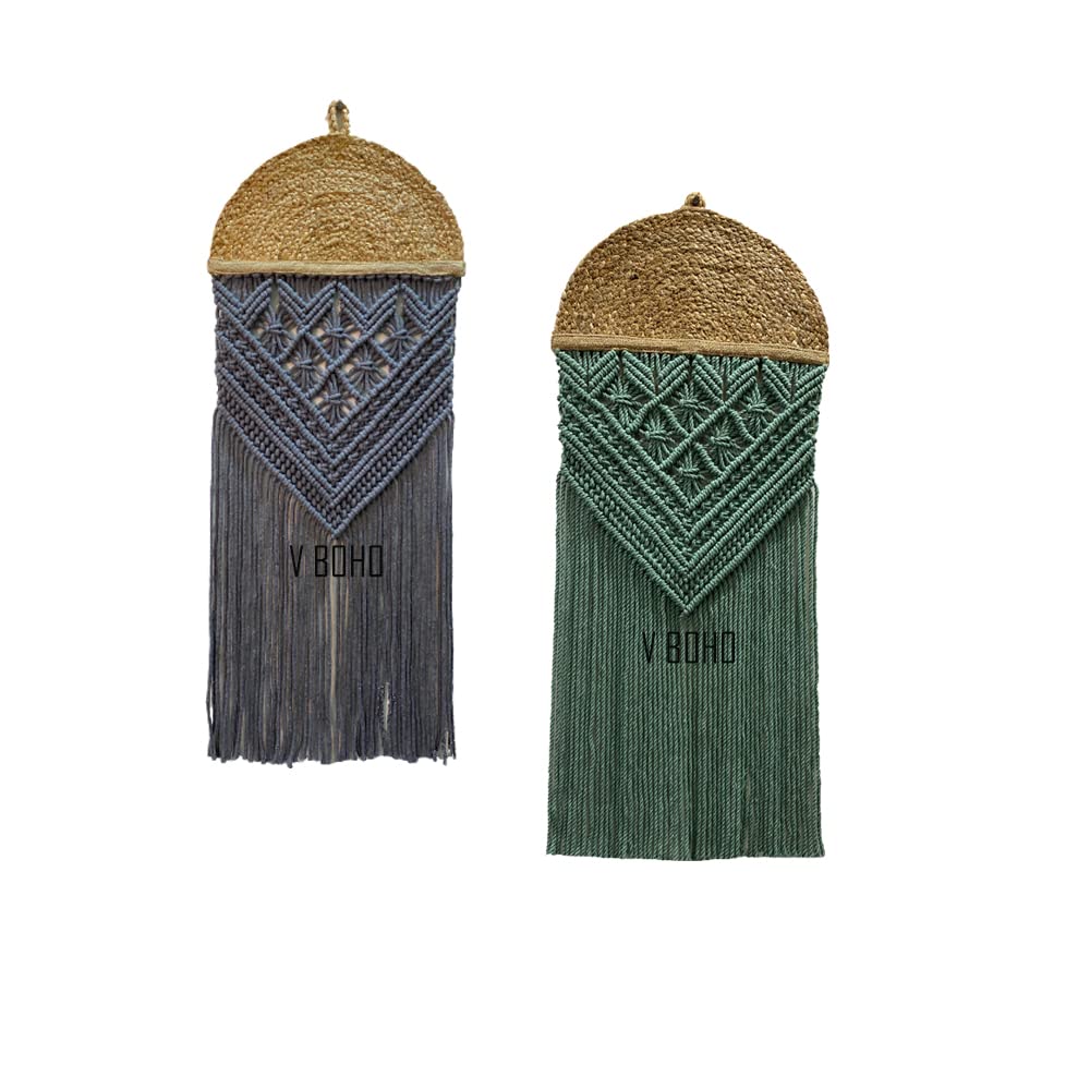 V BOHO Unique Design Macrame Wall Hanging Tapestry | Wall Décor for Living Room Home & Office | Wall Décor For Decoration Size 27LX12 W