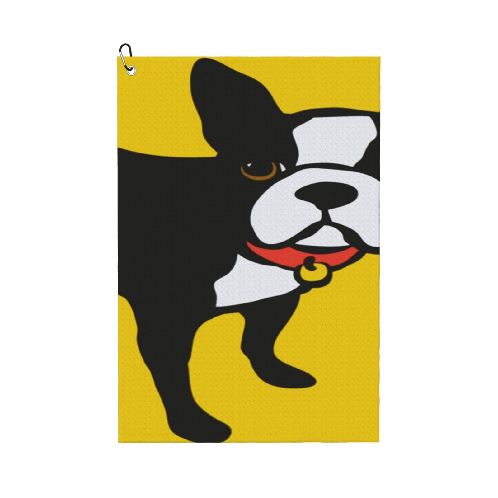 Hnnkloy French Bulldog, 16x24 in Portable Waffle Golf Towels with Carabiner Clip for Golf Bag