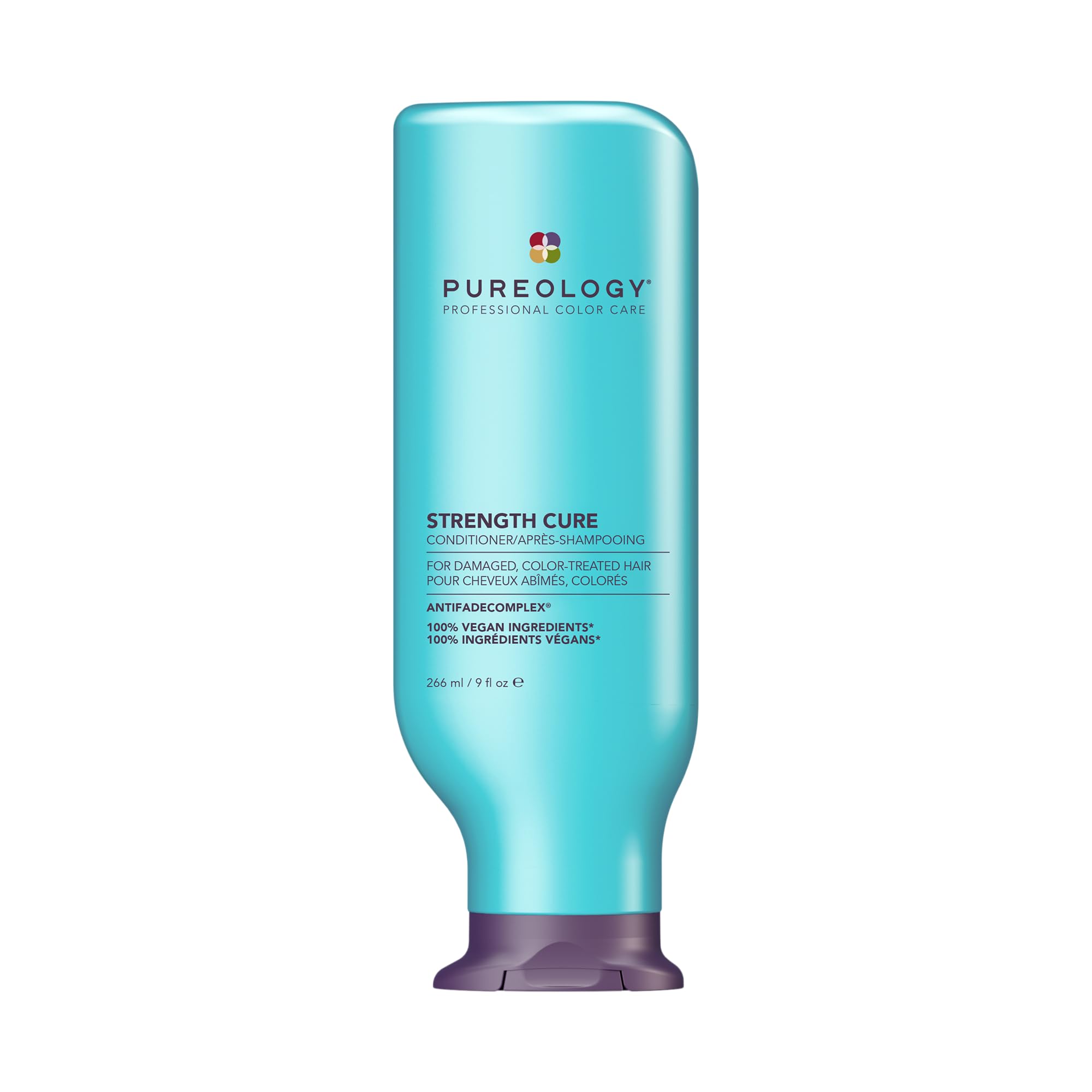 Pureology Strength Cure Strengthening Conditioner, For Damaged, Colour Treated Hair, Vegan Formulas, Sulphate Free for a Gentle Cleanse