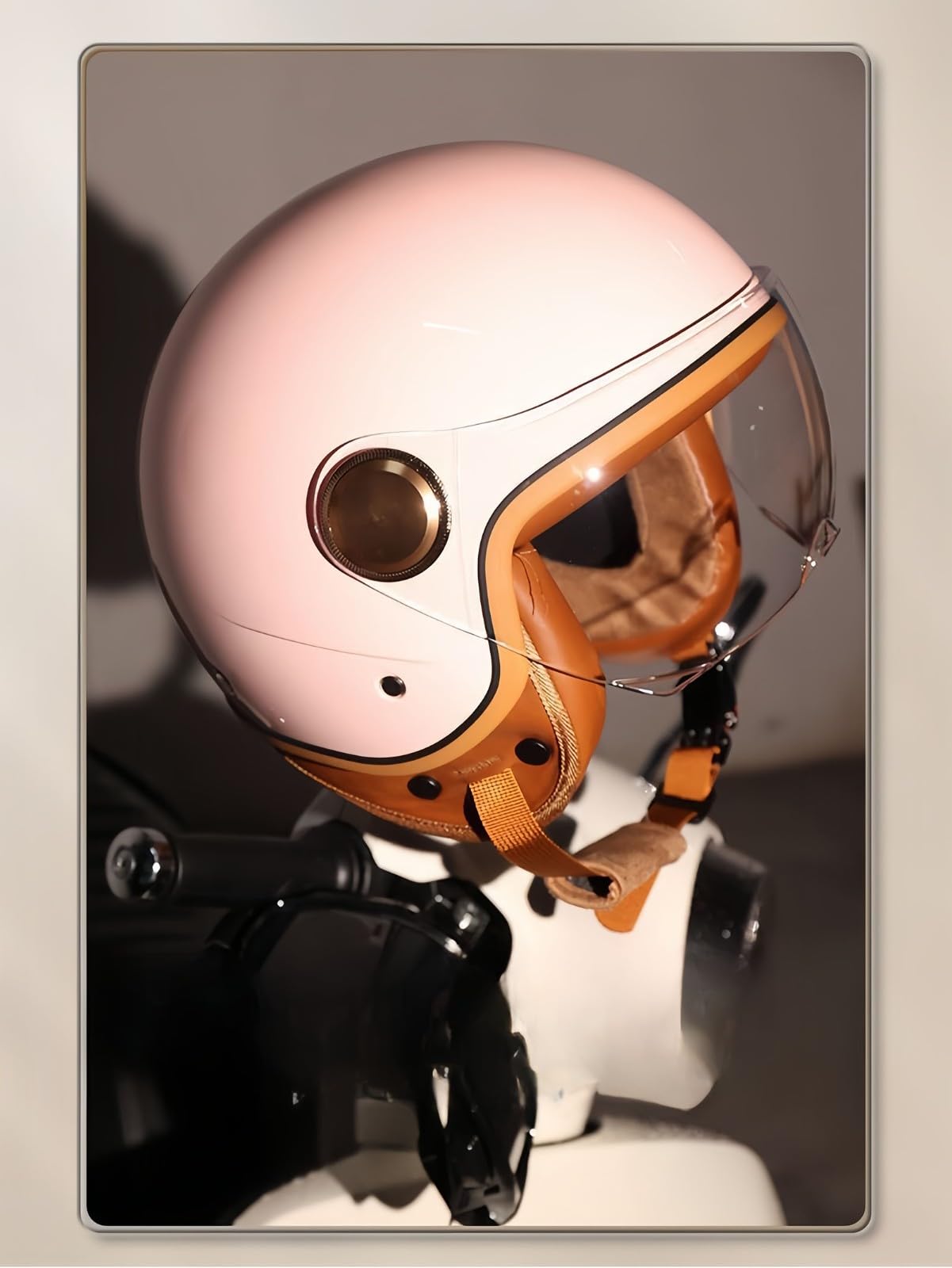 Casco De Motocicleta Abierto 3/4, Gafas, Forro Cómodo, Orejeras, Certificación ECE, Casco De Protección para Scooter, Bicicleta, Chopper, Casco para Adultos Y Hombres