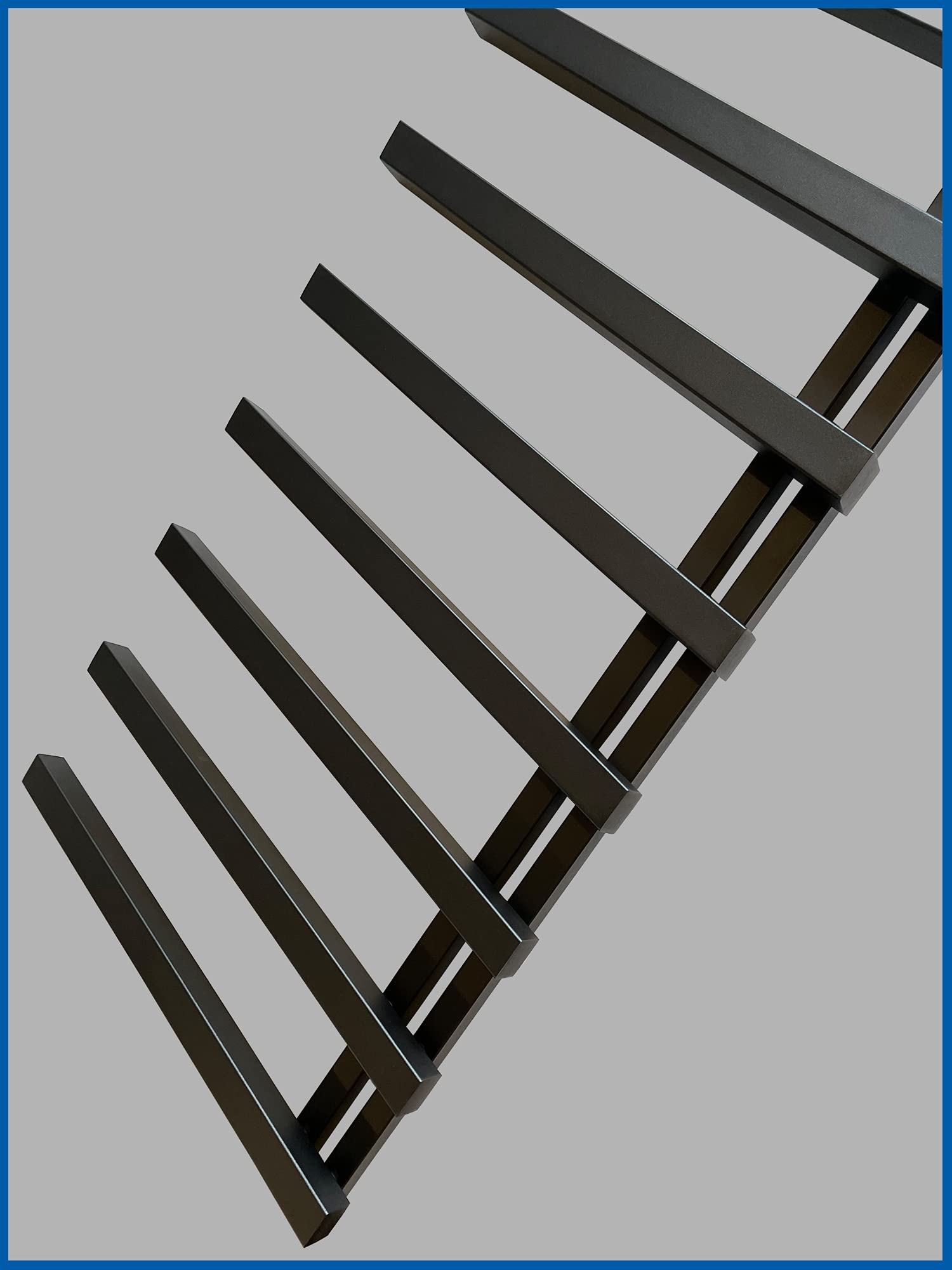 Termoarredo EFTALIA 1245 x 600 mm, nero antracite, con valvola termostatica