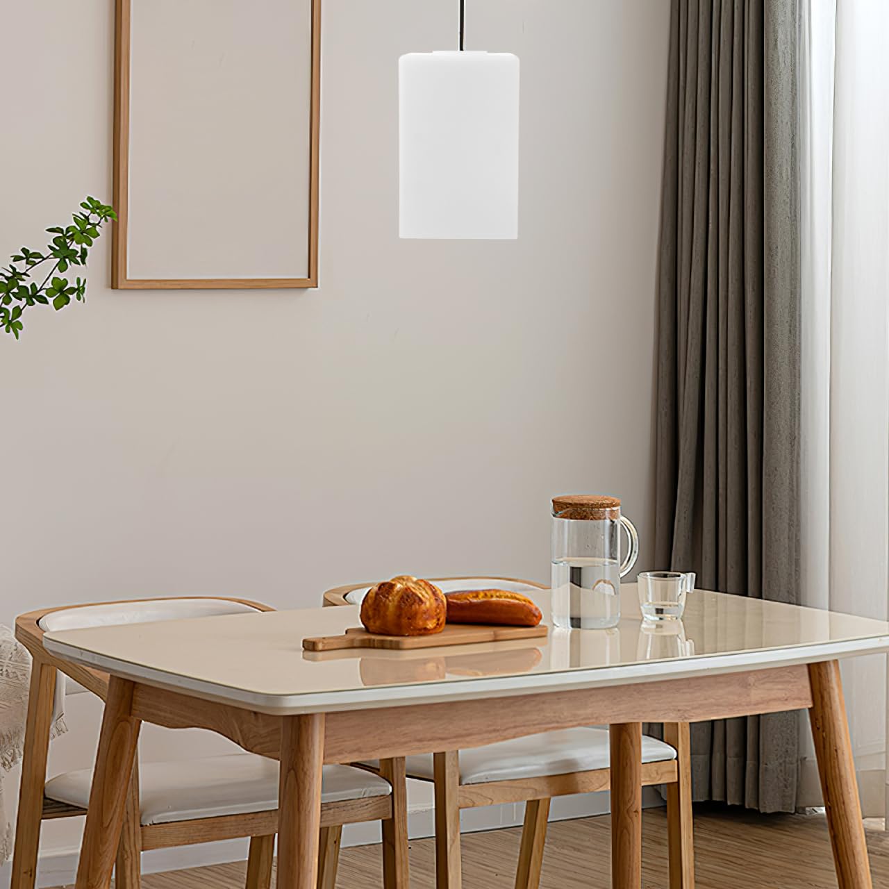 UKCOCO Glass Lampshade Replacement 4 Inch Square Frosted Ceiling Lamp Shade Cover for Pendant Light Wall Light and Chandelier - Image 2