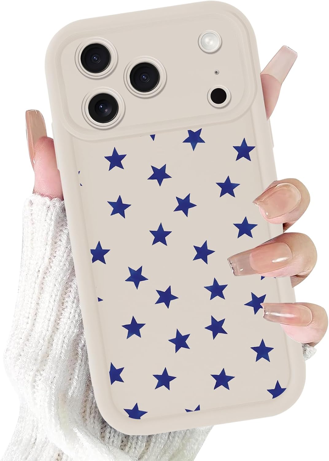 2 Pack Cute Star Phone Case for iPhone 17 Pro Max 6.9", Aesthetic Coquette Blue Cool Y2K Pattern Print Design Women Girls Case Soft Slim Shockproof TPU Protective Funda Cover image 4