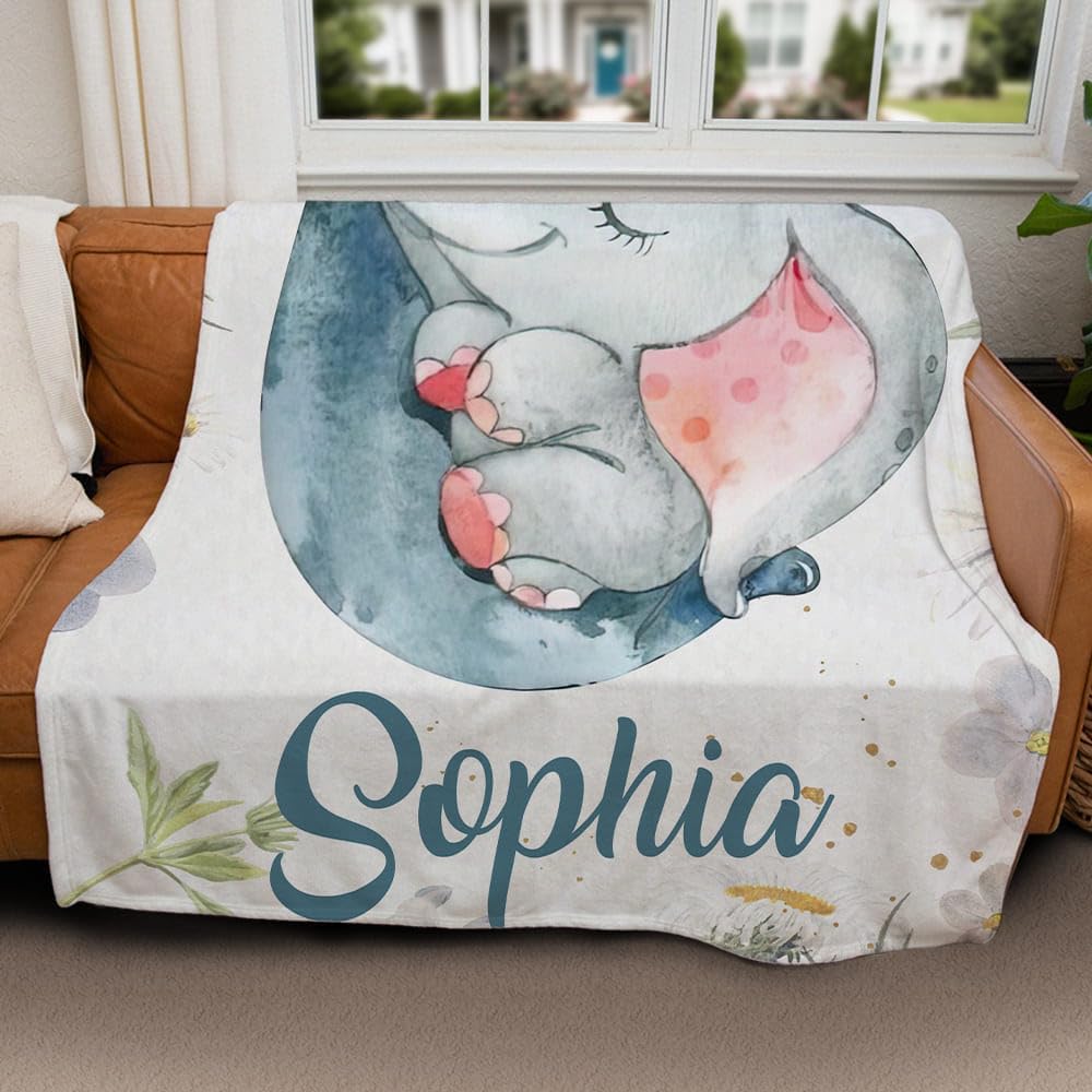 Personalized Baby Blanket for Boys, Custom Baby Name Blankets Customized Blankets for Toddlers Infants Kids Shower Newborns Nursery