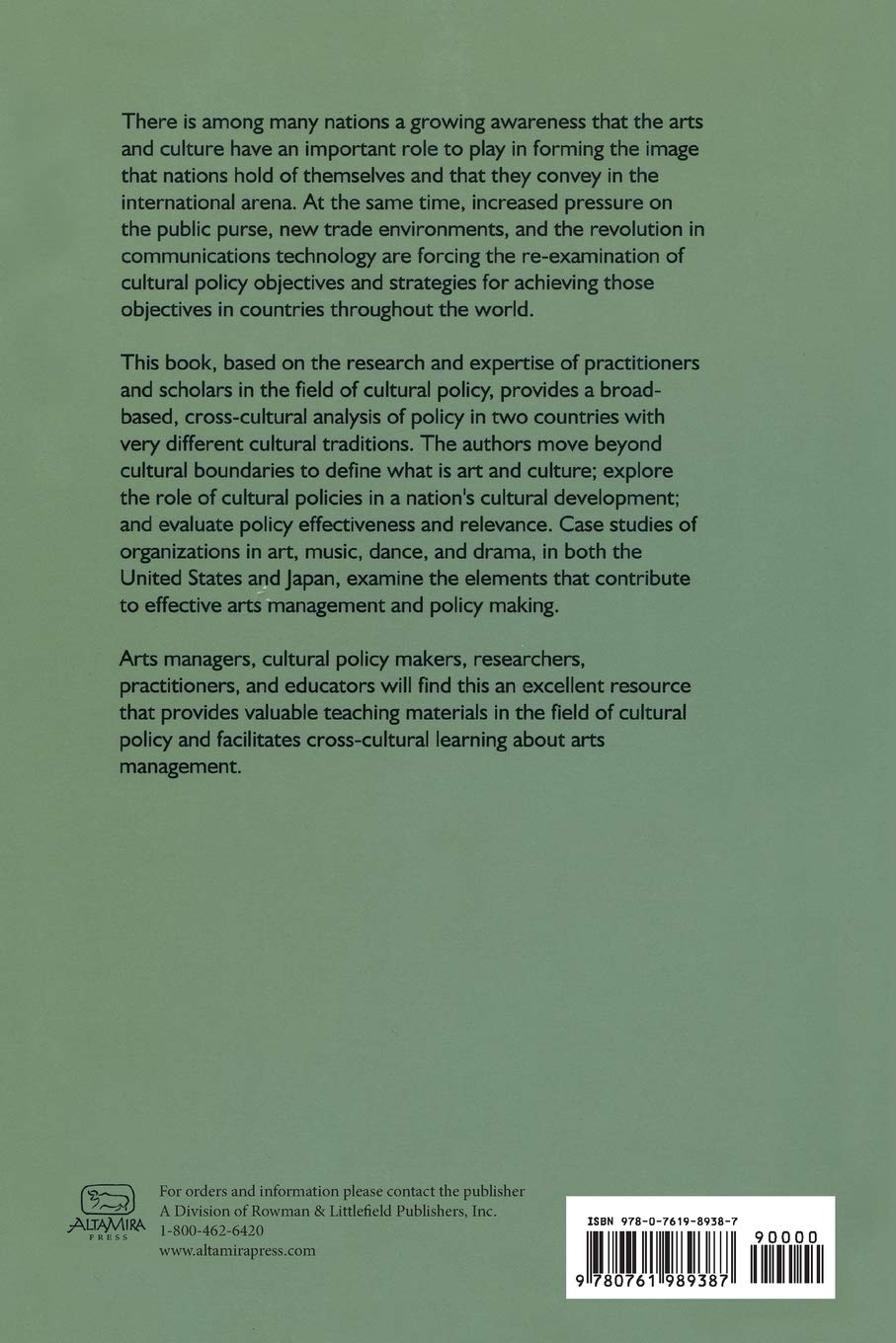 Comparing Cultural Policy: A Study of Japan and the United States