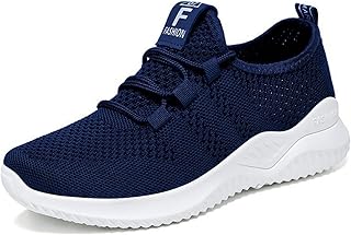Women's Casual Running Shoes - Breathable Lightweight Soft Sole Comfort Sports Sneakers(Navy Blue)