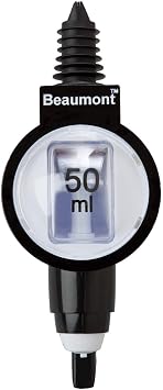 Beaumont Bar Optics 50ml - Measurement Window with Tapered Nozzle, Rubber Seal Prevents Leaking, Durable Plastic Construction, Ideal for Licensed Premises
