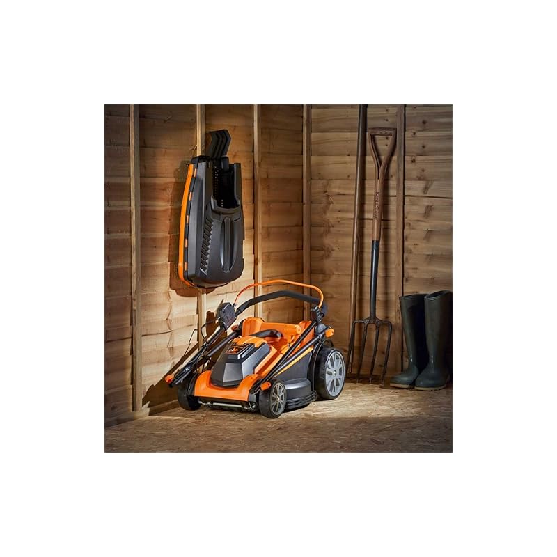 LawnMaster MX 24V 37cm Cordless Lawnmower with a 4.0Ah Lithium Ion Battery, Spare Battery, a Fast Charger and Rear Roller (37cm Mower) - Image 9
