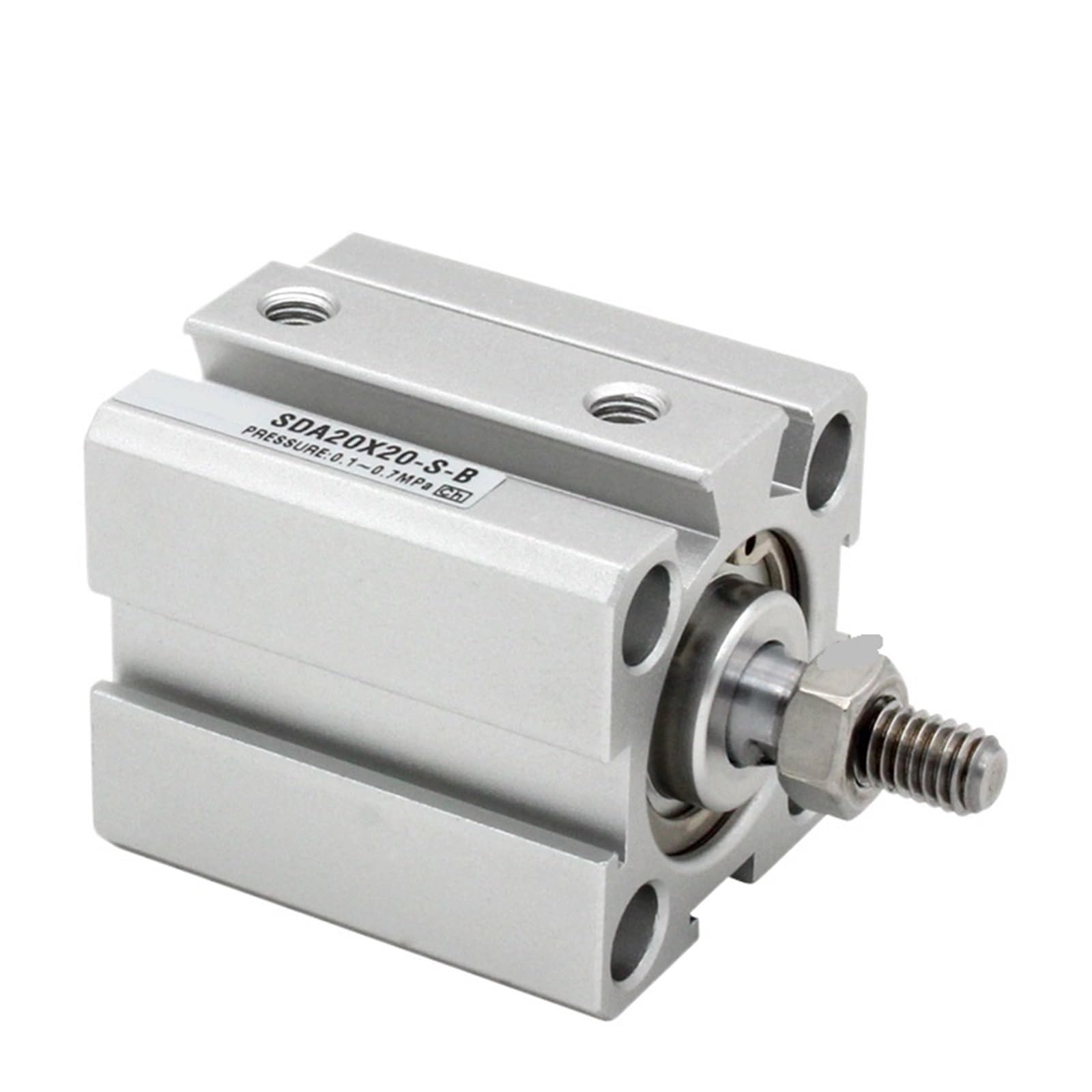 1 piezas SDA100-B 5-100mm carrera SDA100X50-BS agujero 100mm aire cilindro neumático doble efecto cilindro compacto rosca macho (SDA100X20-B,-S(with magnetism))