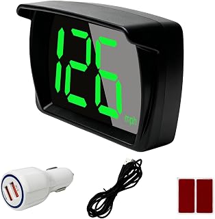 Car HUD GPS Digital Speedometer, MPH Headup Display LED Large Font Speed Meter with USB Cable Plug, Universal Plug and Play Speed Gauge for Cars Trucks SUVs Motorcycles (MPH)