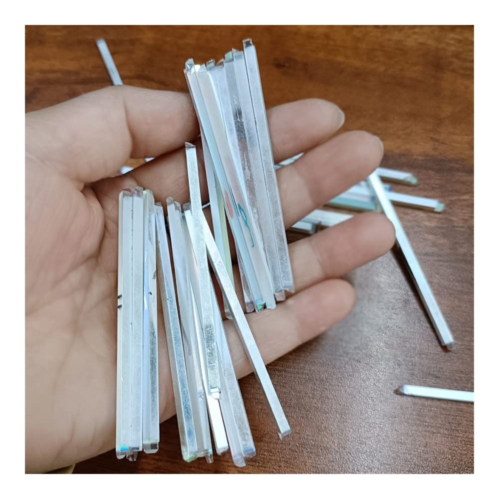Microscope 30pcs Defective Long Optical Glass Prism-7.2cm Length Colorful Crafts Decorative Prism Rainbow Strip Prism(Style2)