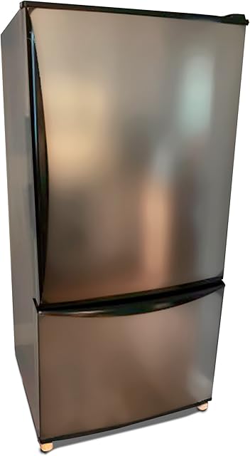 EZ FAUX DECOR Peel & Stick Faux Stainless Steel | Refrigerator Wrap | Cover for Dishwashers & Appliances | Self Adhesive Stainless Contact Vinyl Paper 36 in x 144 in (12ft)