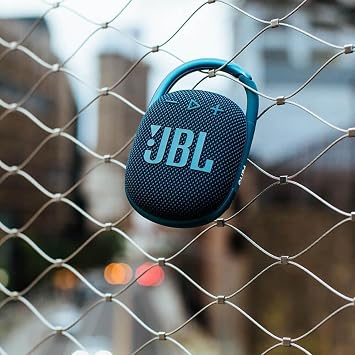 JBL CLIP4BLUPAIR Clip 4 Portable Bluetooth Speaker Pair Blue Ultra Portable Waterproof Wireless Speakers with Built in