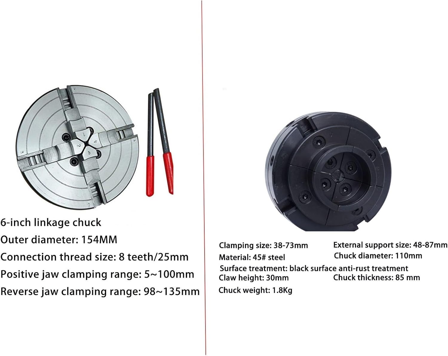 1200W 18.89in Wood Lathe, With 4in Round Chuck & 6in Linkage Chuck & 6PCS Wood Turning Tools, Speed 420~1850rpm/900~3800rpm For Woodworking DIY Various Wooden Crafts