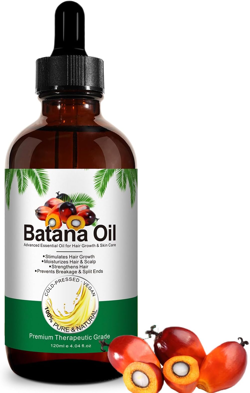 Batana Oil for Hair Growth, Natural Batana Hair Oil, Repairs Damaged Hair, Prevent Hair Loss, for Men & Women,120ml