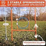 PFOTENGUT® Agility Set Hunde [11-TLG.] - vielseitiges Steckhürden-Set mit Hundetunnel, Slalom & Co. für Hundetraining und Hundesport - inkl. Zubehör & Transport-Tasche