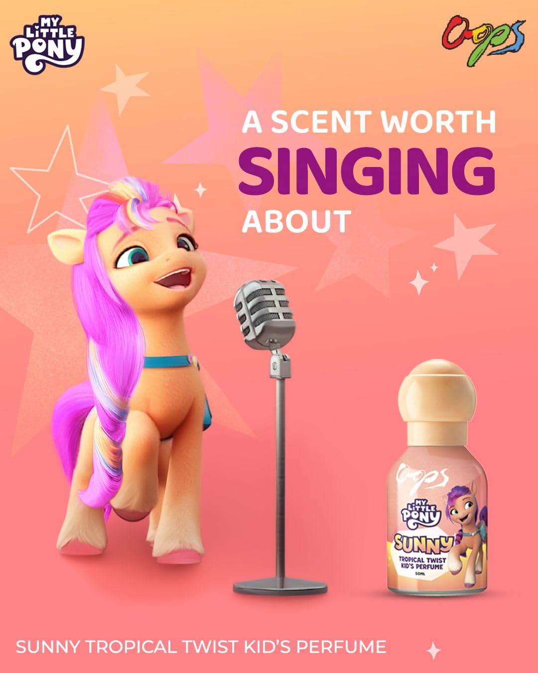 Oops My Little Pony Eau De Parfum 50ml | Sunny's Tropical Twist | Kids Perfume | Long Lasting Scent with Fruity Fragrance 2