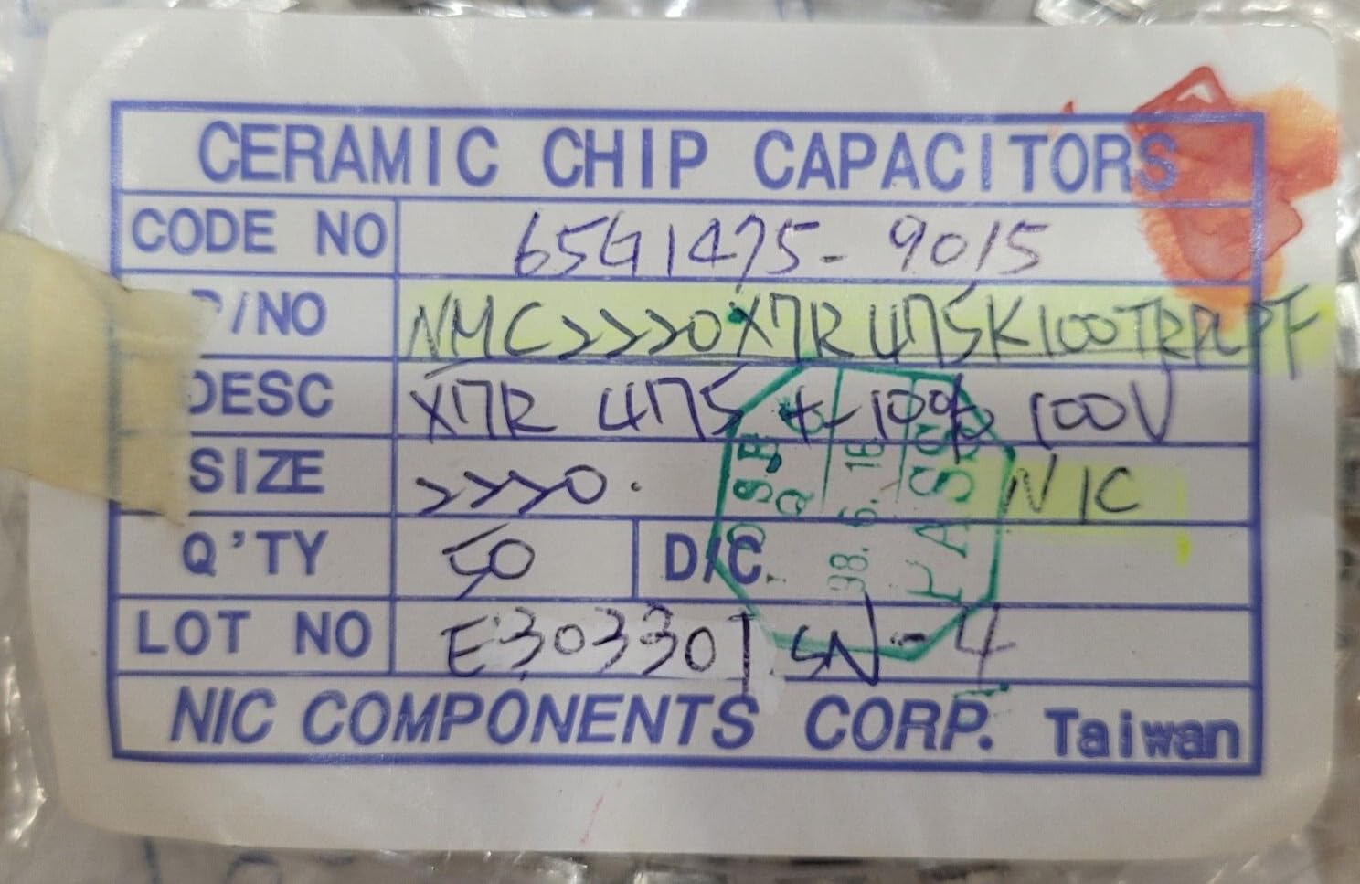 (1 PC) NMC2220X7R475K100TRPLPF NIC