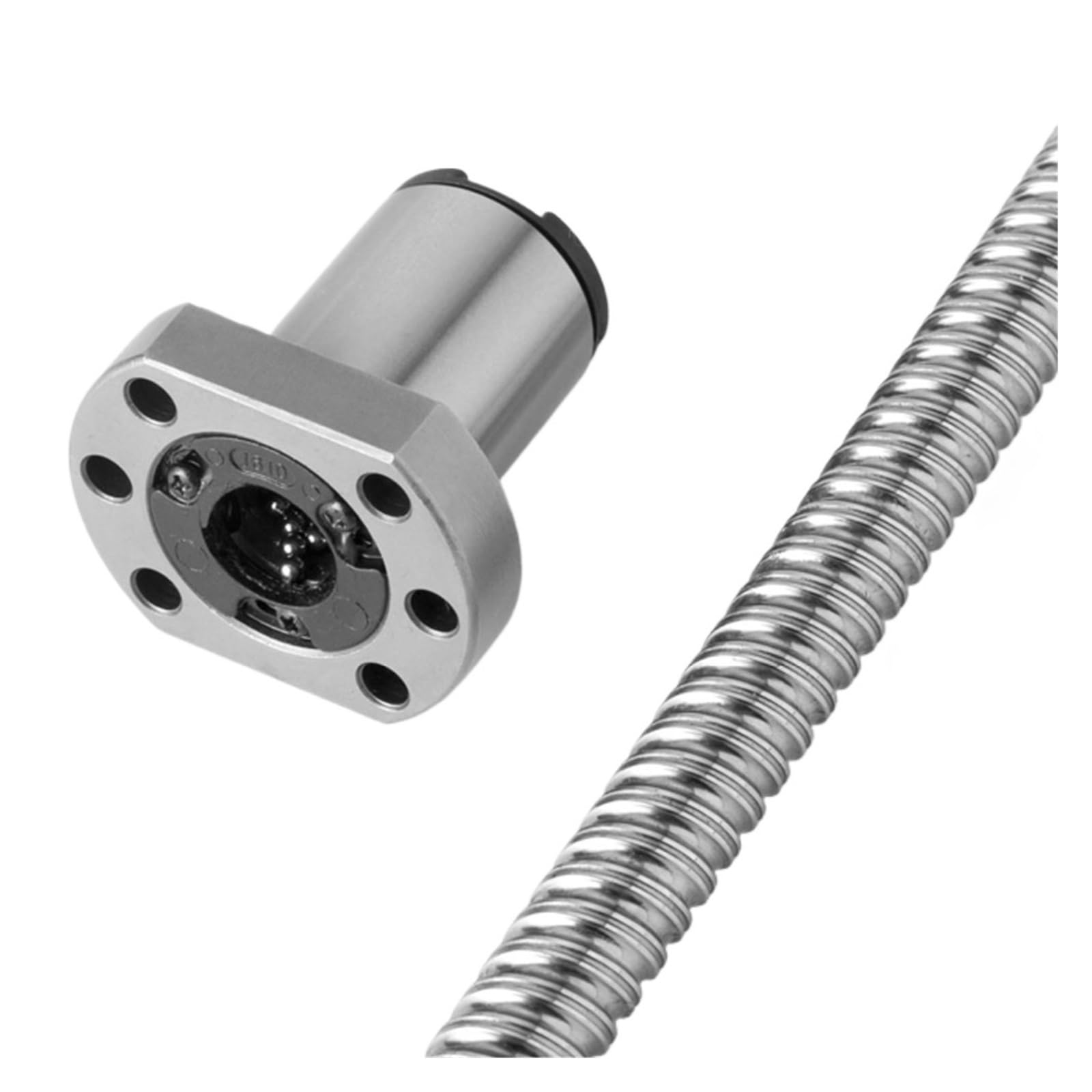 Metal Ball Screw nut end Processing End Machined SFS2010 C7 Mute Silent Ball Screw CNC Parts Bearing Nut Housing BKBF Mode Ball Screw(350mm)